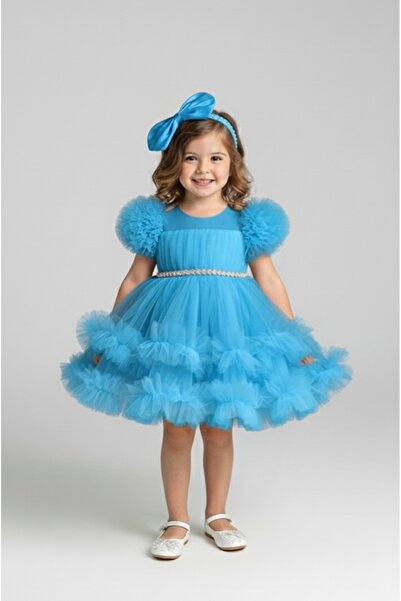 Asel Kids KIZ BEBEK TASARIM TÜL ELBİSE