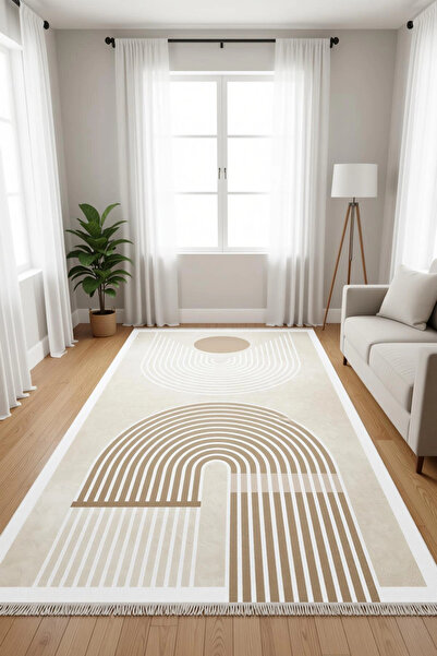 BLGHOME BOHEM TARZ GEOMETRİK DESEN MODERN HALI DEKORATİF KİLİM