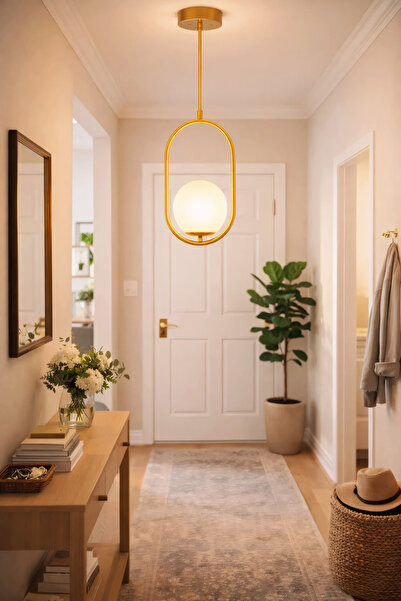 AbajurAksesuar Jakarda Bronz Tekli Avize