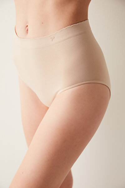 Penti Basic Slip-Höschen in Beige mit hoher Taille