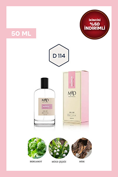 Mad Parfüm Mad D114 Selective 50 ml Kadın Parfüm | Çiçeksi & Meyvemsi Notalar