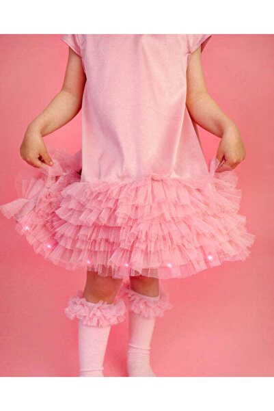 fustite cu luminite Rochița cu Luminițe Roz de Printesa, de Vara - 10-12 ani ...