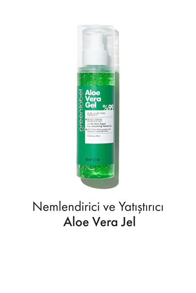 Greenlabel Aloe Vera Gel - Aloe Vera Jel Nemlendirici Ve Yatıştırıcı 200 Ml.