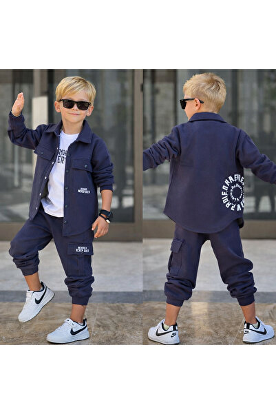 RAPAPA Set sport din cu căptușeală din fleece piese pentru băieți – cu imprim...