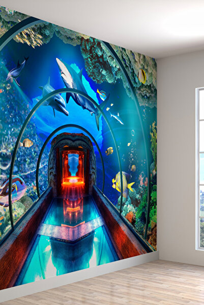 dreamwall Akvaryum Desenli Isı Ve Ses Yalıtımlı Sağlıklı Tekstil Duvar Kağıdı