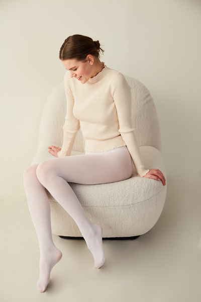 Penti Micro 40 Beyaz Külotlu Çorap-Pentilicious