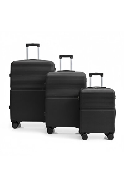 VELMORE 3 Piece Polypropylene Hard Side Luggage Set - 20", 24", 28"