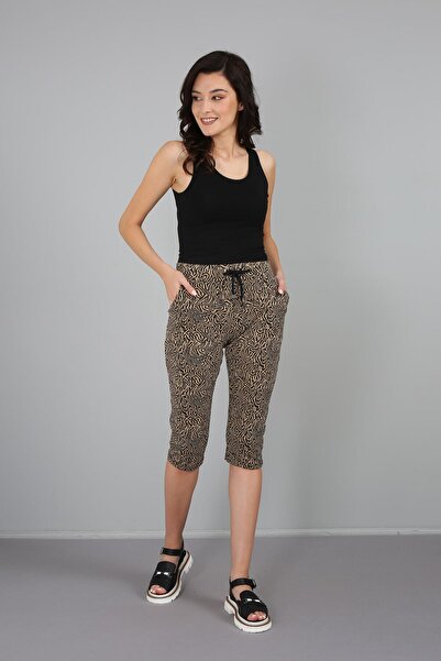 Banadamoda Zebra Desenli Penye Kapri