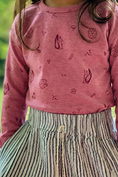 Cigit Μακρυμάνικο μπλουζάκι με σχέδιο 0-3 ετών Plum