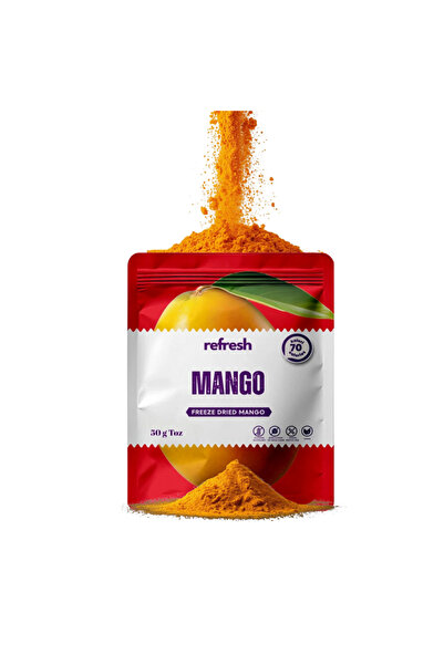 Refresh Chips Refresh Dry Freeze Mango Tozu 50g - Dondurularak Kurutulmuş Mey...