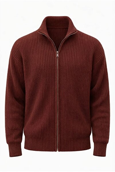 Valiberta Cardigan pentru bărbați cu fermoar tricotat Selanik oversize Woody ...