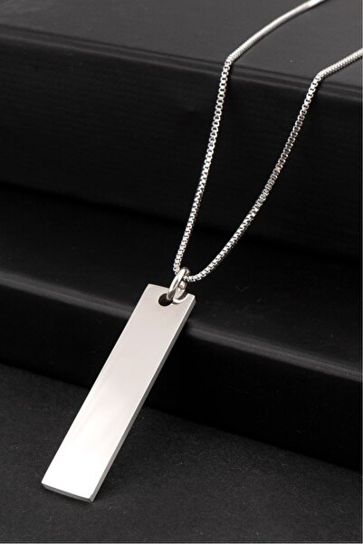 No Future Steel Plate Necklace Ft2269Gm