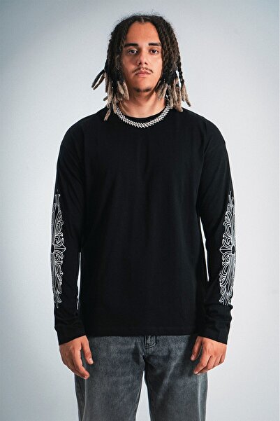 UKHWD SUPPLY Goth Tribal Uzun Kollu Erkek Tişört UK1307SYBY