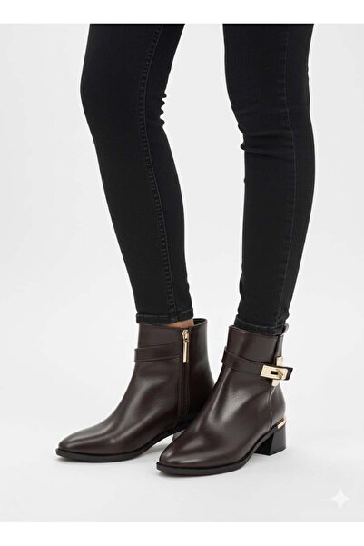 Luvesta Shoes Luvesta Gold Lock Ankle Boot Brown