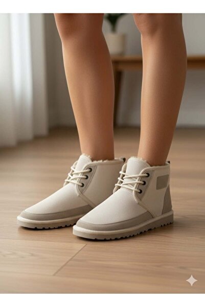 Luvesta Shoes حذاء صغير برباط باللون البيج