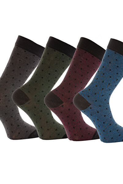 Miorre 4 Pack Cotton Patterned Men's Socks