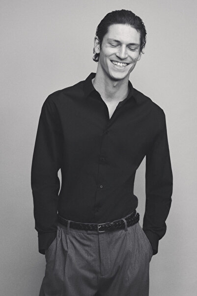 H&M Slim Fit Kolay Ütülenir Gömlek