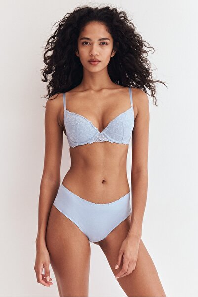 H&M 3’lü Pamuklu ve Dantelli Hipster Külot