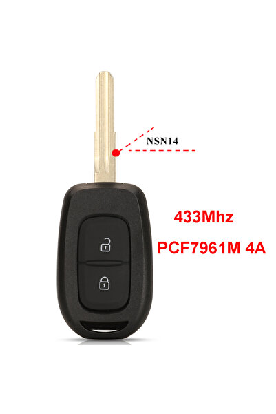 jingyuqin مفتاح سيارة عن بعد NSN14 بتردد 433 ميجاهرتز PCF7961M 4A لسيارة رينو...