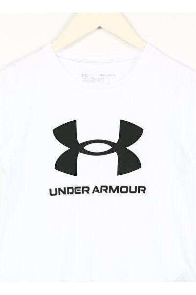 Under Armour Біла дівчача короткорукава простора футболка 1361182-100 UA G SP...