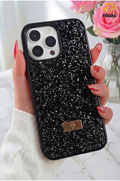 Fibaks حافظة لهاتف Apple iPhone 11 Pro Max مع تصميم ماسي مخملي من الداخل، غطا...