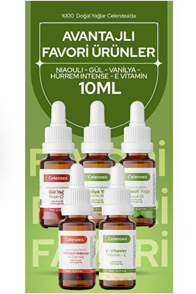 Celenzea Avantajlı Favori Ürünler Seti E-Vitamini, Gül, Vanilya, Nioli, Hürre...