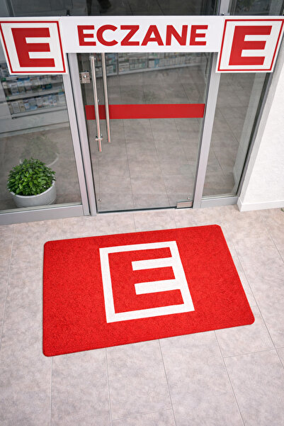 Dormot سجادة مدخل صيدلية بشعار مطبوع - سجادة أمامية صلبة للصيدلية 60×80 سم