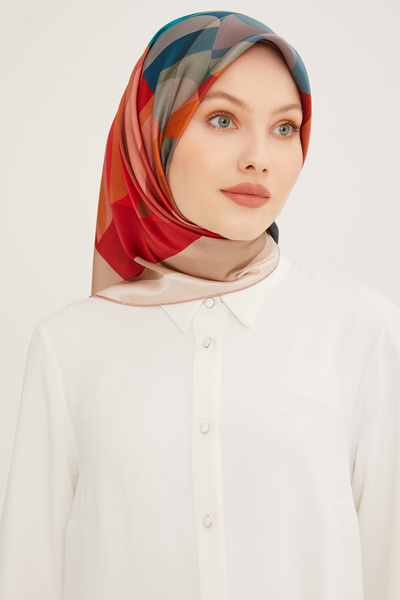 Armine Шовковий шарф Nostalji Twill 8901D-38