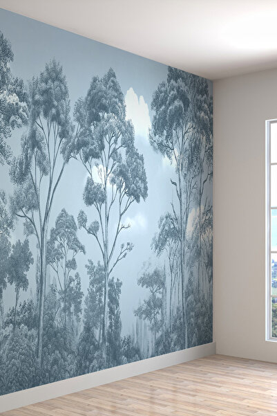 dreamwall Vintage Tropikal Orman Desenli Silinebilir Tekstil Duvar Kağıdı