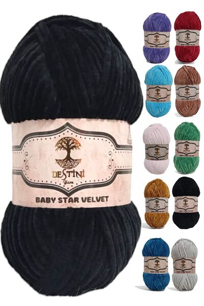 destini Kadife Ip 100 gr 120 Mt Bebek Battaniyesi, Hırka, Panço, Patik, Atkı,...