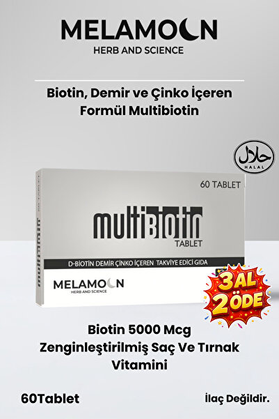 Multibiotin Biotin 5000 Mcg Zenginleştirilmiş Saç Ve Tırnak Vitamini - Demir ...