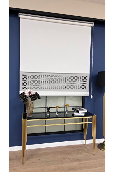 VOLPER MEKANİK Volper Lzr110 Yeni Çift Renk Lazer Kesim Stor Perde Beyaz