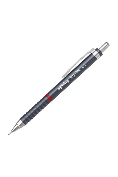 Rotring تيكي ريترو 0.5 ملم Mekanik Kurşun Kalem Metalik Gri / 2202567