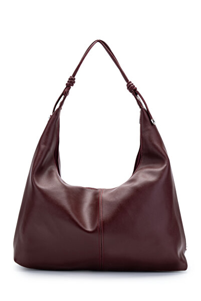 minebag Trok Detailed Ragine Flat Shoulder Bag Burgundy