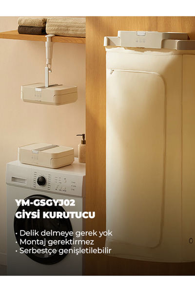 Lydsto Portatif Katlanabilir Çift Sterilizasyonlu Çamaşır Kurutma Makinesi