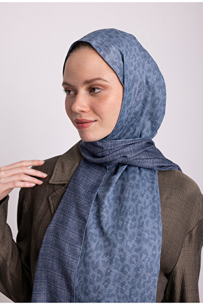 Ayshara Barçın Collection Ice Blue Double-Sided Shawl