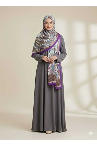 MİSS İPEK شال حجاب ناعم ملون منقوش على شكل قلب، حزام حجاب ناعم مضاد للانزلاق ...