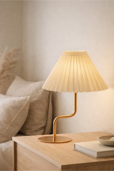 HOMİNG Homing Lille Gold Abajur Pileli Başlık 241930