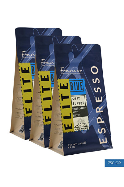 FRANCES %100 Arabica Elite Blue Espresso | 3X250 GR | Yüksek Gövde-Düşük Asidite