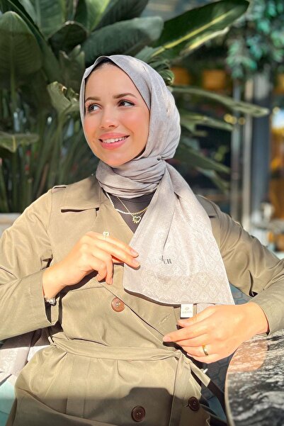 Aker Monogram Jakar Şal - 6060900-973 - Açık Gri
