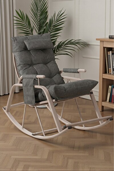 zerkaconcept Dicle Cepli Pofuduk Minderli Sallanan Sandalye Tv Koltuğu Antrasit