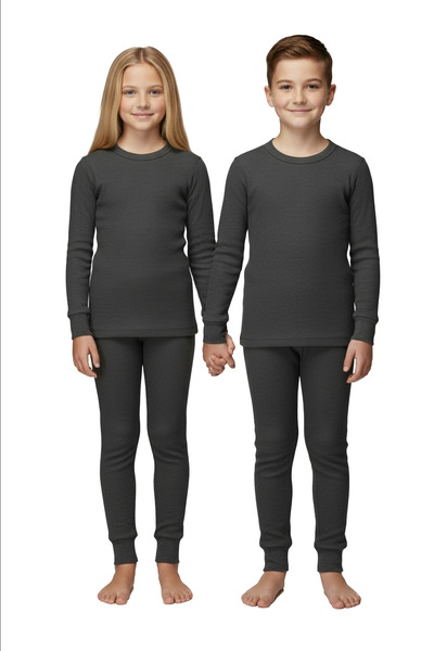 THERMOFORM Set de lenjerie termică moale pentru copii Antracit