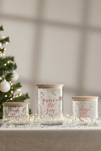 Rakle Clara 3-Piece Jar Set 1050 Cc/ 600 Cc/ 535 Cc