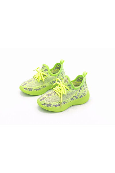 Superbaby Neon green sneakers for children for their first steps, sport army ...