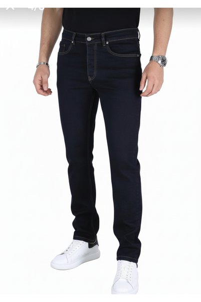 MYRAB DENİM Kobalt Lacivert Regular Fit Erkek Kot Pantolon