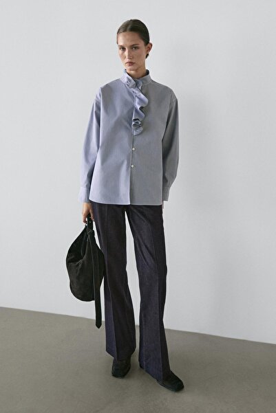 Massimo Dutti Fırfırlı yaka detaylı gömlek