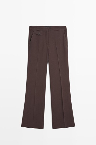 Massimo Dutti Cep detaylı İspanyol paça pantolon