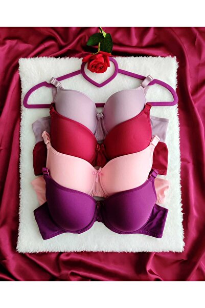 nesterinzar طقم حمالة صدر نسائية مبطنة بسلك داخلي مكون من 4 قطع