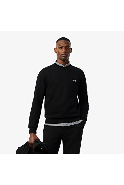 Lacoste Erkek Classic Fit Bisiklet Yaka Siyah Sweatshirt