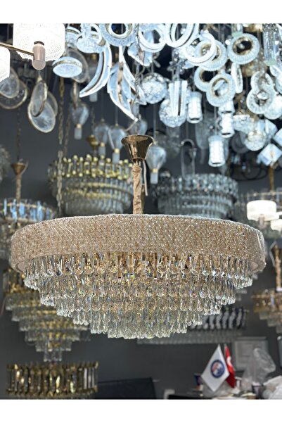 Led 2024 MODEL 80 CM KRİSTAL LÜX SALON AVİZESİ